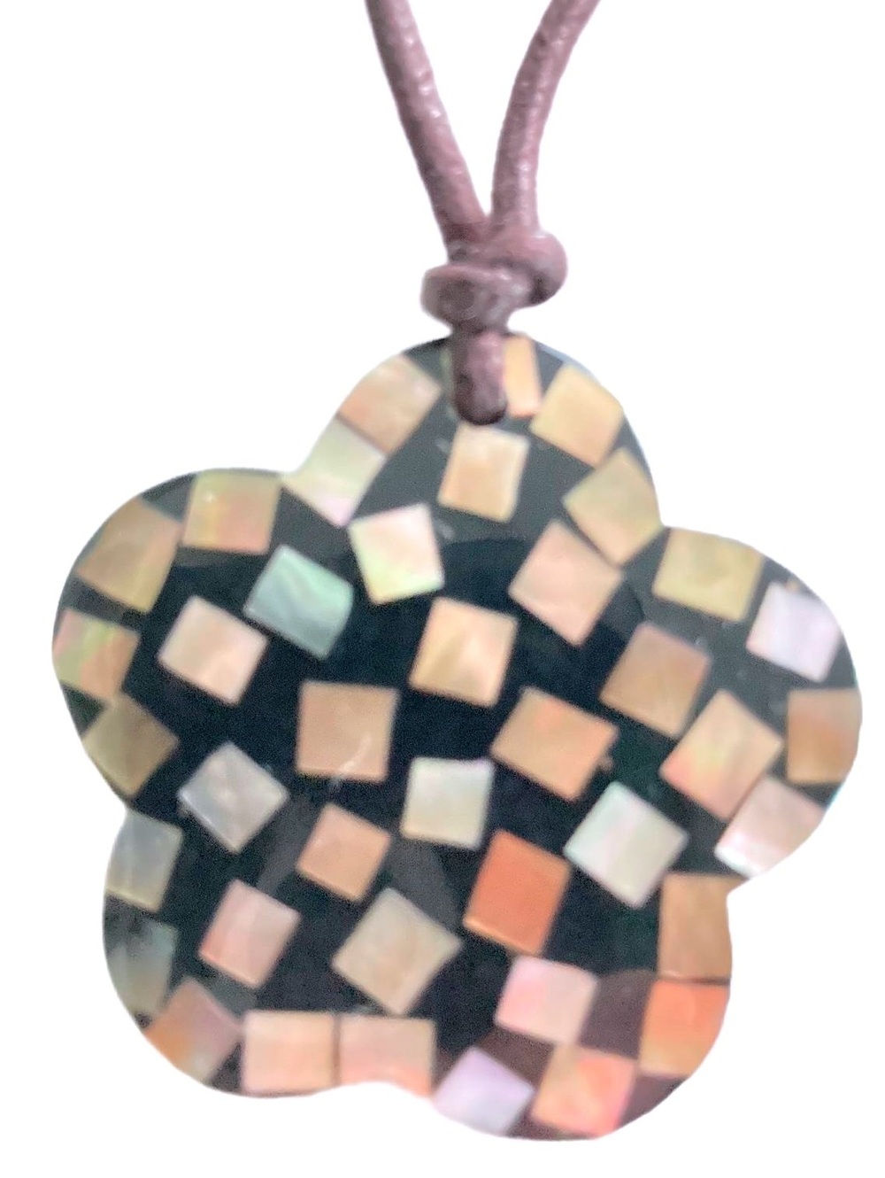 Vintage Liz Claiborne 925 Abalone shell necklace